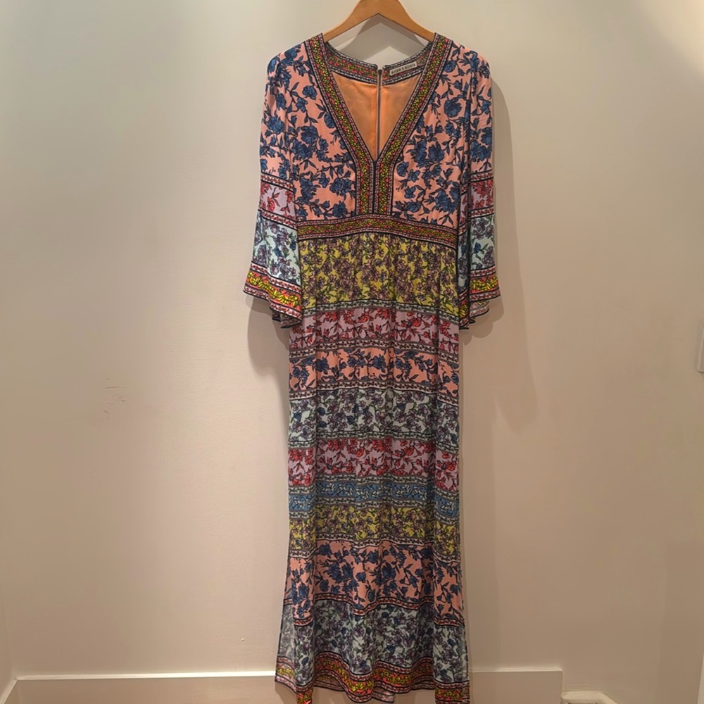 Alice + Olivia dress Multicolor Long Sleeve empire waist w. side openings. S 10. - Picture 2 of 15